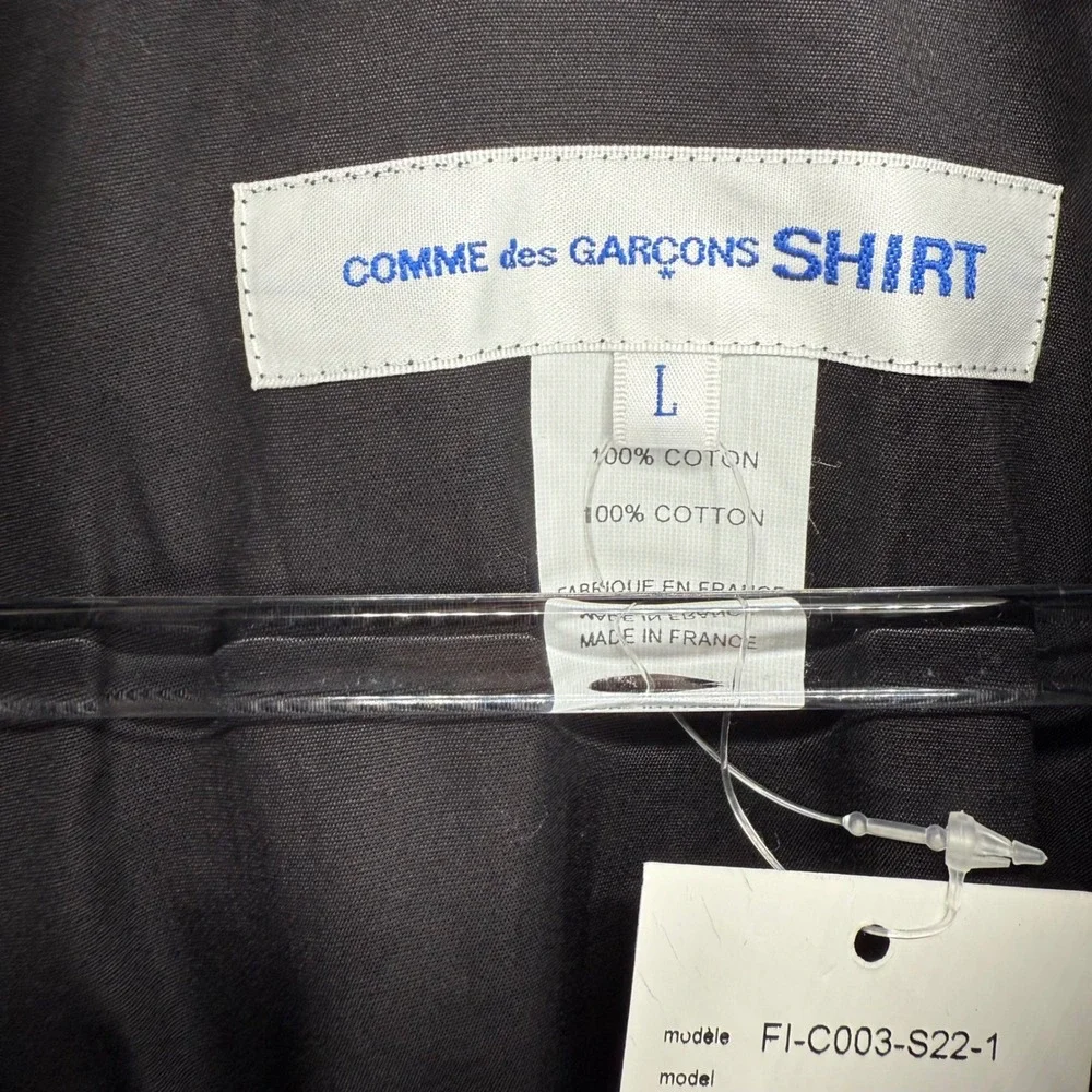 Comme des Garçons SHIRT Runway Anorak Shirt‎ Jacket Black Hooded L NWT Rare SS22